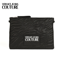 VERSACE范思哲女包女士手提单肩包吸扣斜跨美杜莎包纯色粉色小号手拿包相机包肩带 黑色