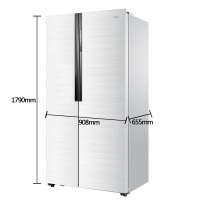 海尔（Haier）521升大容量风冷无霜变频 双温双控对开门家用冰箱 BCD-521WDPW