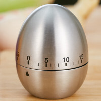 纳丽雅 不锈钢定时计时器创意厨房用品煲汤煲药提醒器蛋形机械器 标配