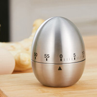 纳丽雅 不锈钢定时计时器创意厨房用品煲汤煲药提醒器蛋形机械器 标配