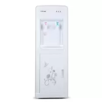 纳丽雅家用饮水机立式童锁制冰温热两用小型迷你全智能即热式开水机-白色单开门温热