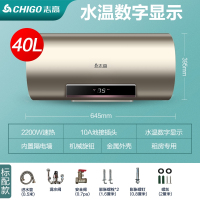 志高(CHIGO)电热水器电家用卫生间速热储水式洗澡出租房淋浴小型50升6080_标配40升水温数字显示(am3)