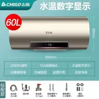 志高(CHIGO)电热水器电家用卫生间速热储水式洗澡出租房淋浴小型50升6080_标配⑥?水温数字显示(am3)