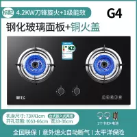 新飞煤气灶双灶家用天然气台式液化气猛火灶厨房炉具嵌入式燃气灶_G4标配钢化玻璃面板铜火盖_液化气