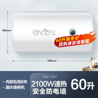 纳丽雅电热水器DM1家用储水式速热卫生间小型即热洗澡40L5060大容量加热块热水器_60升