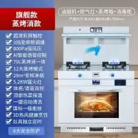 荣事达Royalstar集成灶蒸烤一体灶家用独立蒸箱烤箱油烟机灶台消毒柜一体机_变频典雅白定时蒸烤烘炸炖猛火定时_天然气