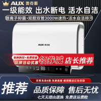 AUX奥克斯60ZB08一级能效家用储水式扁桶双内胆电热水器60L升0元安装_靓白色一级能效80升出水断电升级款