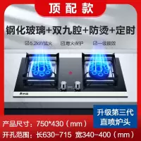 志高(CHIGO)煤气灶双灶家用燃气灶液化气嵌入式天然气灶台式猛火灶炉具_顶配款双九腔防烫定时_天然气