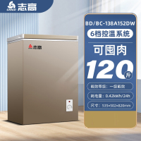 志高小冰柜一级能效小型家用全冷冻冷藏两用节能迷你卧式微霜冷柜_金色146减霜铜管速冻一级能效