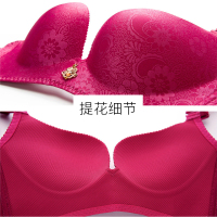 千奈美QIANNAIMEI新款女士内衣套装无钢圈文胸加厚胸罩聚拢文胸V型调整型内衣文胸套装