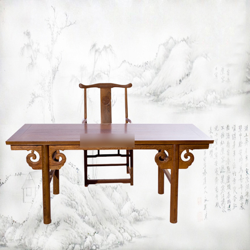 淮木画案中式仿古鸡翅木书画桌实木家具办公桌子练书法条案客厅卧室