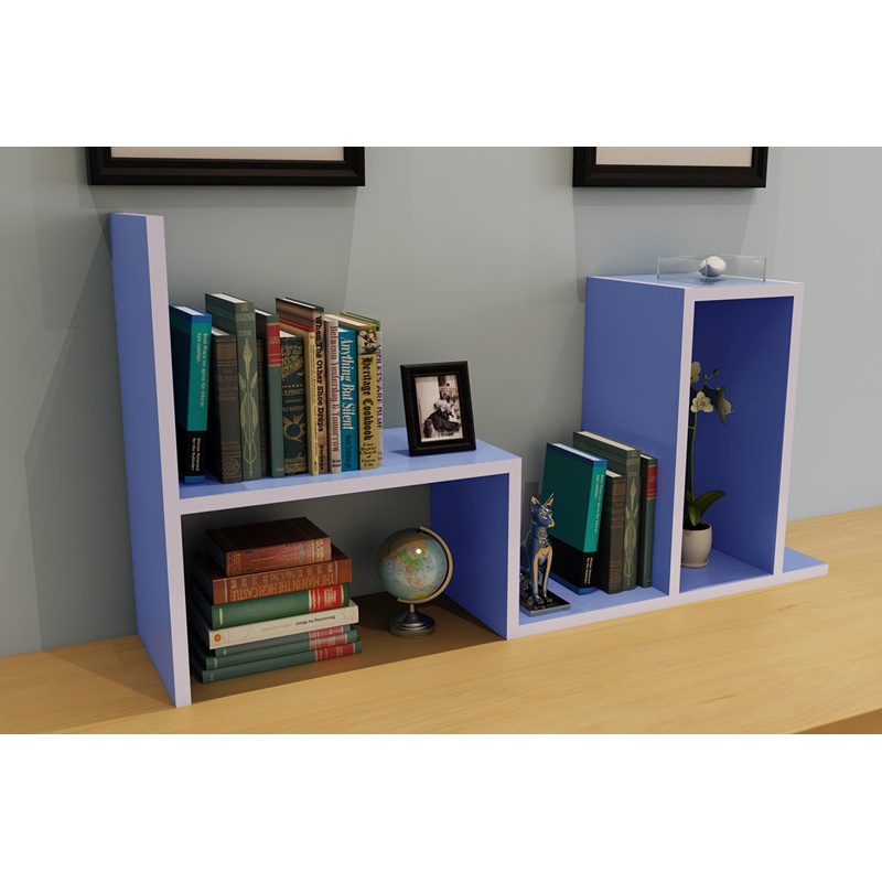 淮木创意伸缩书架置物架桌面书柜儿童简易桌上收纳架小书架办公组合架