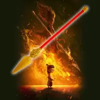 林檎哪咤之魔童降世火尖哪咤玩具红缨cos道具电影动画儿童玩具 火尖(长约87cm) 同款送女朋友老婆生日礼物