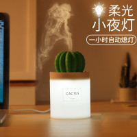 林檎圣诞节 女迷你透明加湿器家用静音卧室小型usb空调大雾喷雾宿舍创意七彩夜灯生日女生 夜灯+加湿器二合一送女朋友老婆生