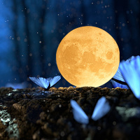 林檎生日送女友月球灯抖音同款黑科技变色usb充电小夜灯充电卧室床头伴睡灯创意送女朋友老婆生日礼物送女朋友老婆情人节七夕生