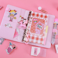 林檎手账本活页少女心网红套装韩版ins风手帐本创意文艺大学生日记本女简约彩页计划本生日 粉色套装送女朋友老婆生日礼物送女