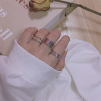 ins潮素戒套装组合戒指冷淡风高级时尚个性小众食指叠戴开口指环送女朋友老婆情人节七夕生日礼物
