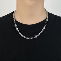 百搭装饰项链男士高级潮流嘻哈男拼接设计感冷淡风锁骨链男生配饰送女朋友老婆情人节七夕生日礼物