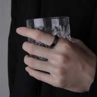 黑色陶瓷戒指男复古潮牌高级感男生食指磨砂素圈简约石头男士指环送女朋友老婆情人节七夕生日礼物