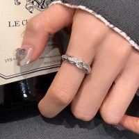 新品青提绿锆石戒指女小众设计轻奢高级感食指戒轻奢百搭个性指环送女朋友老婆情人节七夕生日礼物