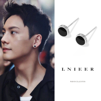 999纯银长城纹耳环男士2025新款潮耳饰潮个性男款网红高级感耳钉送女朋友老婆情人节七夕生日礼物