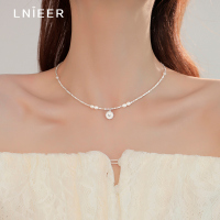 925纯银碎银子淡水珍珠项链女夏轻奢小众爱心锁骨链2025新款送女朋友老婆情人节七夕生日礼物