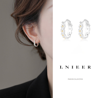 925纯银雏菊耳环女夏简约气质耳圈小众设计耳扣银耳饰2025年新款送女朋友老婆情人节七夕生日礼物