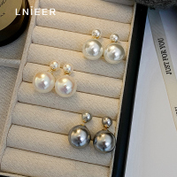 赵露思同款耳环前后大小双头珍珠耳钉女纯银法式气质耳坠春夏耳饰送女朋友老婆情人节七夕生日礼物