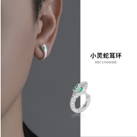 999纯银小灵蛇耳环男女个性痞帅高级感单只耳钉2025新款潮耳饰品送女朋友老婆情人节七夕生日礼物