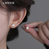 925纯银碎银几两耳钉女螺丝拧扣养耳洞耳环新款洗睡免摘碎银耳饰送女朋友老婆情人节七夕生日礼物