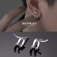 S925银针耳钉男士耳环潮流男款小众设计感嘻哈2025年新款耳饰