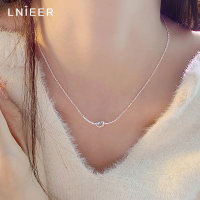 999纯银绳结项链女轻奢小众设计感微笑银项链女生七夕礼物送女友送女朋友老婆情人节七夕生日礼物