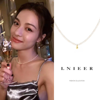 钟楚曦同款天然淡水小米粒珍珠项链女巴洛克春夏锁骨链轻奢脖颈链送女朋友老婆情人节七夕生日礼物