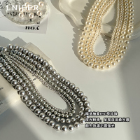 倪妮同款真多麻色施家珍珠项链女颈链正圆强光925纯银锁骨链配饰送女朋友老婆情人节七夕生日礼物