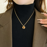 美拉德风法式高级复古天然虎眼石项链女串珠毛衣链长款锁骨链颈链送女朋友老婆情人节七夕生日礼物