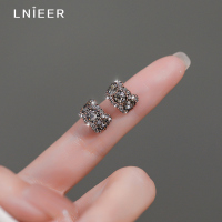 轻奢黑色锆石耳钉女小众设计感复古简约耳环新款高级感精致耳饰品送女朋友老婆情人节七夕生日礼物