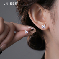 925纯银紫色蝴蝶耳钉女ins风简约小巧气质高级感设计耳环小众耳饰送女朋友老婆情人节七夕生日礼物