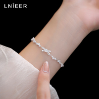 925纯银小碎钻蝴蝶结手链女轻奢小众满钻精致手串高级感闺蜜手饰送女朋友老婆情人节七夕生日礼物