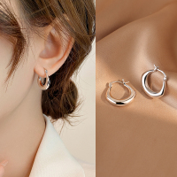 素圈耳环小众设计高级感耳扣2025年新款潮圆圈耳圈女法式复古耳饰送女朋友老婆情人节七夕生日礼物