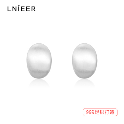 999纯银复古哑光金属拉丝耳钉耳环女高级感2025新款气质耳饰