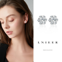 999纯银钻石耳钉女耳棒睡觉免摘简约养耳洞小耳环2025新款潮耳饰送女朋友老婆情人节七夕生日礼物