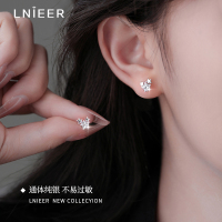 999纯银星星耳钉女轻奢高级感钻石耳环养耳洞五角星耳饰2025新款送女朋友老婆情人节七夕生日礼物