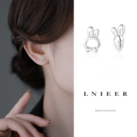 999纯银耳钉胡萝卜兔子女小众设计养耳洞耳骨钉可爱睡觉免摘耳环送女朋友老婆情人节七夕生日礼物