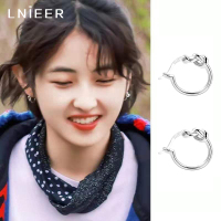 999纯银张子枫同款耳环女素圈耳钉耳圈2025新款潮养耳洞圆圈耳饰送女朋友老婆情人节七夕生日礼物