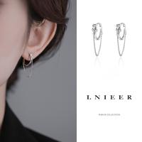 999纯银流苏打结耳环女个性链条耳钉冷淡风耳圈2025年新款潮耳饰送女朋友老婆情人节七夕生日礼物