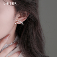 S925纯银针蝴蝶结耳钉女甜美可爱珍珠耳环耳饰精致小众耳饰潮送女朋友老婆情人节七夕生日礼物