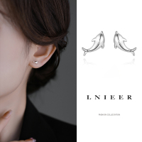 999纯银海豚耳钉女小清新时尚百搭养耳洞耳环2025新春夏耳饰送女朋友老婆情人节七夕生日礼物