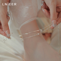 925纯银三生有杏脚链女双层叠戴高级感轻奢小众脚饰2025新款送女朋友老婆情人节七夕生日礼物