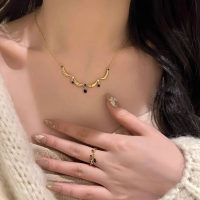 全新百搭配饰复古蕾丝吊坠小众高级感新品日韩轻奢锁骨链925银水滴设计送女朋友老婆情人节七夕生日礼物