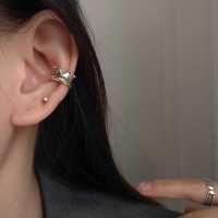 韩版S925银个性皇冠无耳洞耳骨夹女复古时尚字母嘻哈耳环ins耳饰送女朋友老婆情人节七夕生日礼物